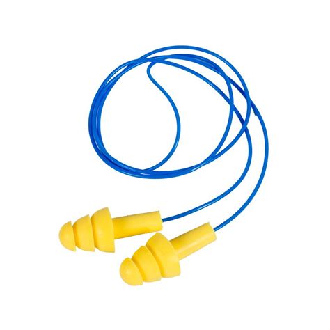 Yellow Earplugs With Cm Cord Hearing Protection