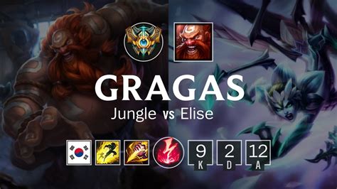 Gragas Jungle Vs Elise Kr Challenger Patch 823 Youtube