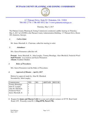 Fillable Online Putnam County Planning And Zoning Commission Fax Email