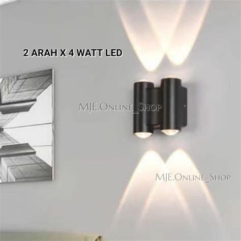 Jual Lampu Dinding Taman Led Teropong 2 Arah 4 Watt Wall Light