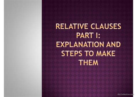 46 Relative clauses English ESL powerpoints 