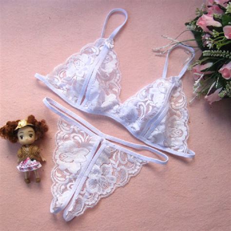 Leechee Conjunto de lencería Sexy de encaje para mujer Bikini exótico