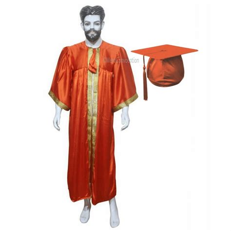 Satin Orange Shiny Faculty Graduation Gown And Cap At Rs 140piece In Mumbai