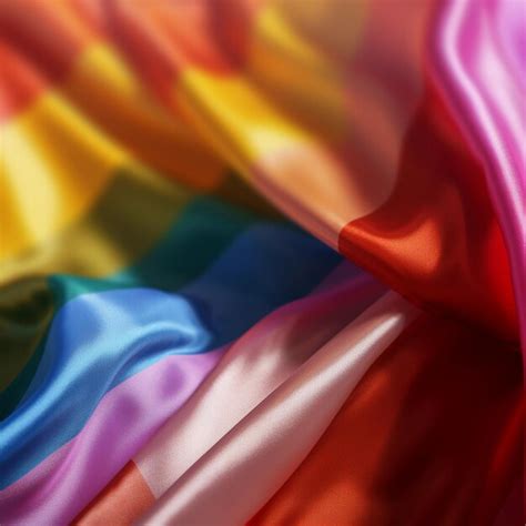 Bandeira do arco íris como símbolo closeup da bandeira do arco íris do orgulho gay Foto Premium