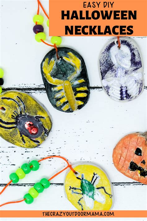 Diy Cheap Halloween Necklace Craft For Kids So Cute Youll Want To