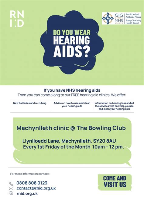 Free Nhs Hearing Aid Clinics Dyfi Valley Health