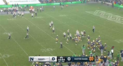 NBC Debuted A New Score Bug During Notre Dame Navy Game The Spun