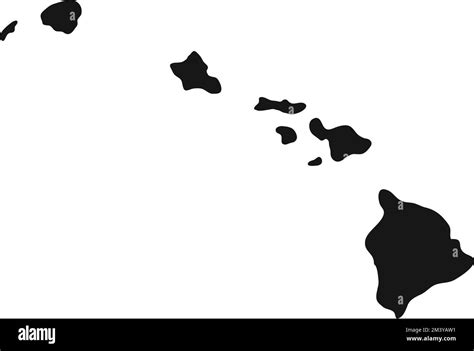 Silhouette of Hawaii islands border Stock Vector Image & Art - Alamy