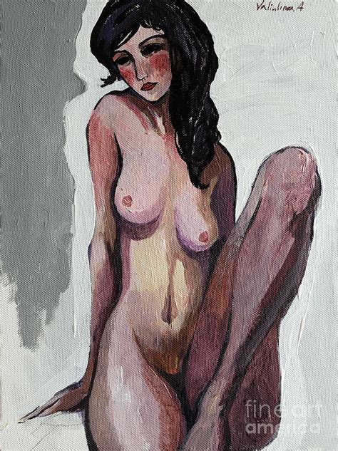 Nude Portrait Inspired By Modigliani Painting By Anastasiya Valiulina