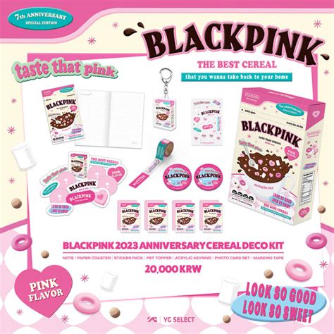 BLACKPINK 2023 Debut Anniversary Cereal Deco Kit BLACKPINK CAFÉ