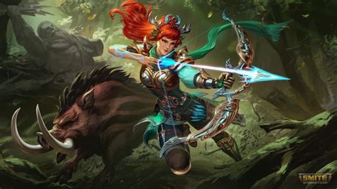 Wallpaper Moba Artemis Smite 3840x2160 Leonardousta 2243694 Hd Wallpapers Wallhere