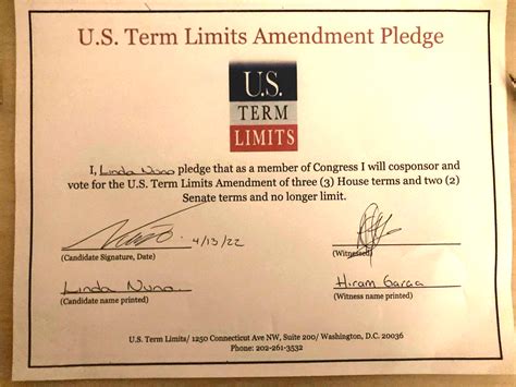 Linda Nuno Pledges To Support Term Limits On Congress Us Term Limits