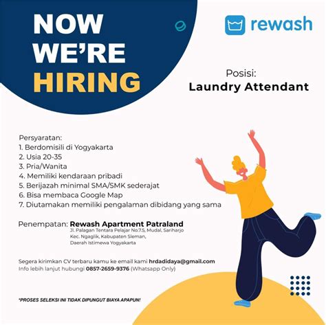 Lowongan Kerja Laundry Attendant Di Rewash Laundry Jogja Lokerjogjaid