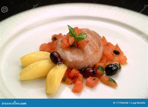 Italian Food Recipes Ligurian Tuna Slice With Olives Potatoes