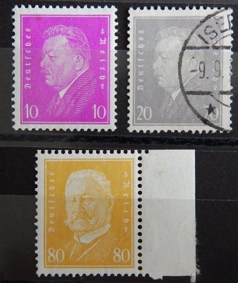 Deutsches Reich Kat 435 437 Gest 1930 Kat 90 Euro St Kaufen