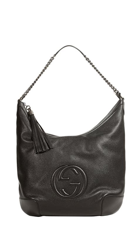 Gucci Soho Hobo With Chain Handles In Black Lyst