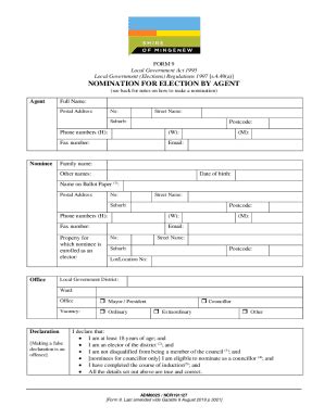 Fillable Online Mingenew Wa Gov Local Government Elections