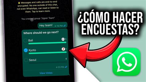 C Mo Hacer Encuestas En Whatsapp En Segundos Youtube