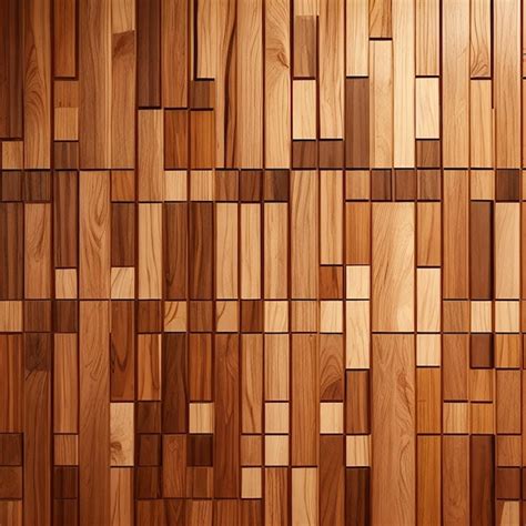 Premium Ai Image A Wood Paneled Wall With A Mosaic Of Different Wood