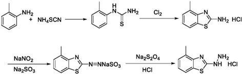 一种4 甲基 2 肼基苯并噻唑盐酸盐的制备方法与流程
