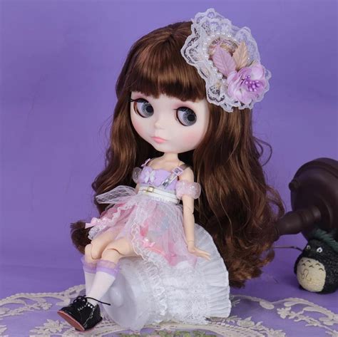 Neo 12 Blythe Doll Nude BJD From Factory Matte Face Brown Hair 1 6 Joint Body EBay