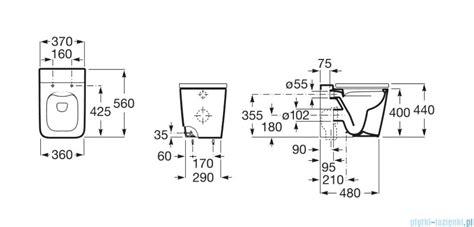 Roca Inspira Square Rimless Miska Wc Stoj Ca Onyks A Plytki