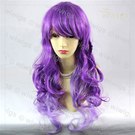 Wiwigs Lovely Long Curly Purple Mix Cosplay Party Hair Ladies Wig Ebay