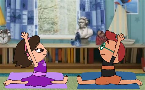 Leo And June Doing Monkey Pose Hanumanasana By Javier2k4 On Deviantart