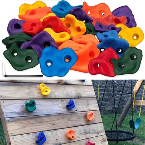 20 Piedras De Escalada Multicolor Con Textura Para Niños Envío gratis