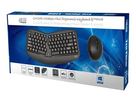 Adesso Ergonomic Wireless Keyboard And Mouse Edu Svet Gob Gt