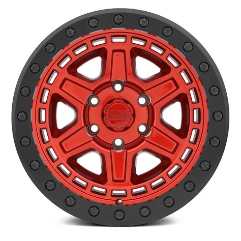 Black Rhino® Reno Wheels Candy Red With Black Lip Edge And Black Bolts Rims