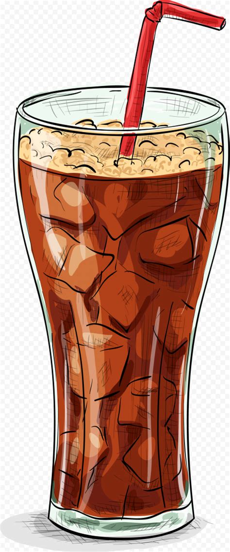 Hd Cartoon Fizzy Drink Coca Cola Glass With Ice Png Citypng The Best