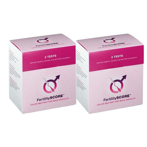 FertilitySCORE Männlicher Fruchtbarkeitstest 2x1 St Redcare Apotheke