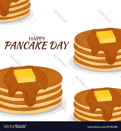 Happy Shrove Tuesday Pancake Day Royalty Free Vector Image