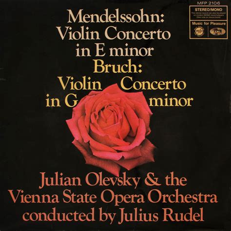 Mendelssohn Violin Concerto In E Minor Bruch Violin Concerto In G