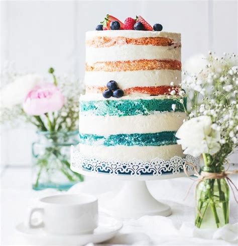 50 Idées de gâteau anniversaire tendance le naked cake ou gâteau nu Idée gateau Wedding