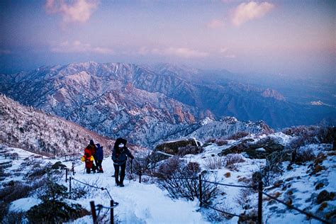 winter hiking  trekking  korea winterfriend