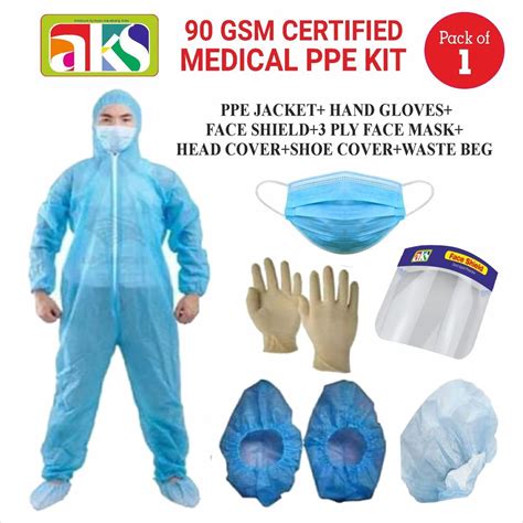 Non Woven Disposable AKS BY ARYAN ADVERTISING Full Body PPE KIT For