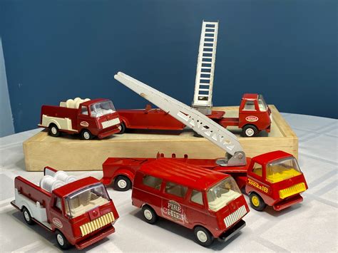 Vintage Tonka Toy Fire Department And Construction Truck Sets Etsy In