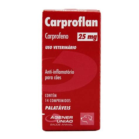 Carproflan Carprofeno 25 mg 14 Comprimidos União Química Farmácia