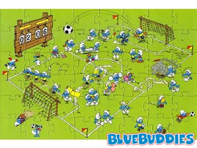 Barbo Toys Smurf Puzzles Surfer Smurf Soccer Smurf