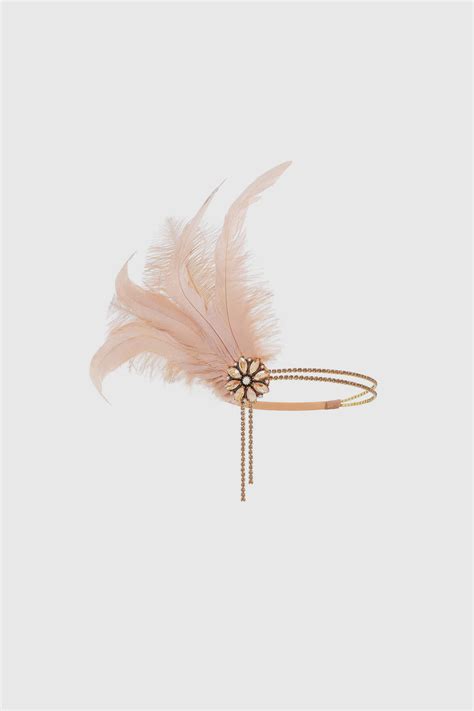 Shop 1920s Headpieces - Studded Feather Headband | BABEYOND