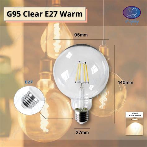 LED Edison Bulb ST64 G95 C35 G45 4W LED Bulb E27 E14 Energy Saving