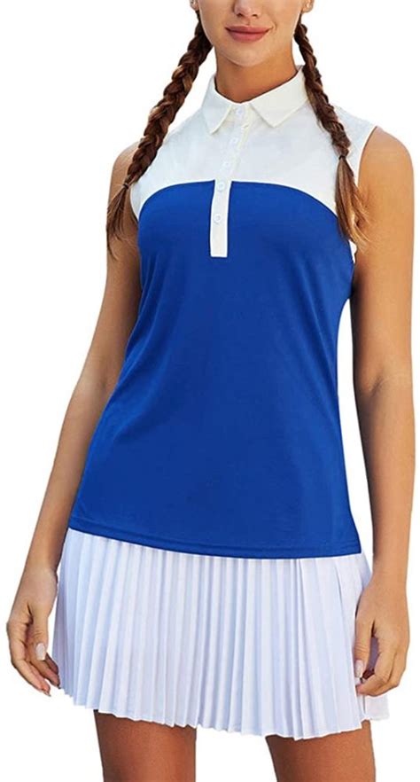 Womens Sleeveless Polo Shirts Quick Dry Golf Tennis Shirt Wf Shopping