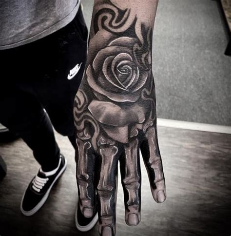 Top Rose Hand Tattoo With Skeleton Fingers Best In Coedo Vn