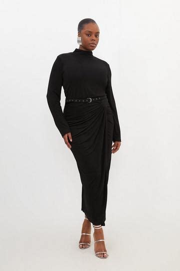 Plus Size Ruched Dresses Karen Millen Us