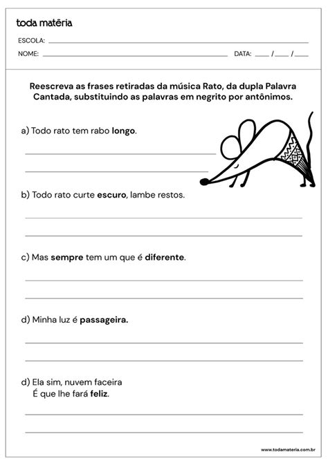 Atividade Sinonimos E Antonimos Ano Ensino Hot Sex Picture