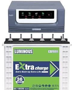 Luminous EcoVolt 1050 Inverter With EC 18036 150Ah Tubular Battery