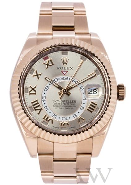 Rolex Oyster Perpetual Rose Gold Sky Dweller Luxe Watches