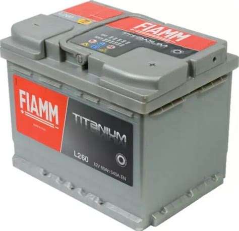 Batterie 12v 60ah 540a En Droite Fiamm Titanium Pro L260p